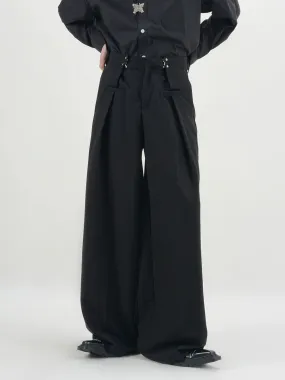 Adjustable Waist Pleated Pants