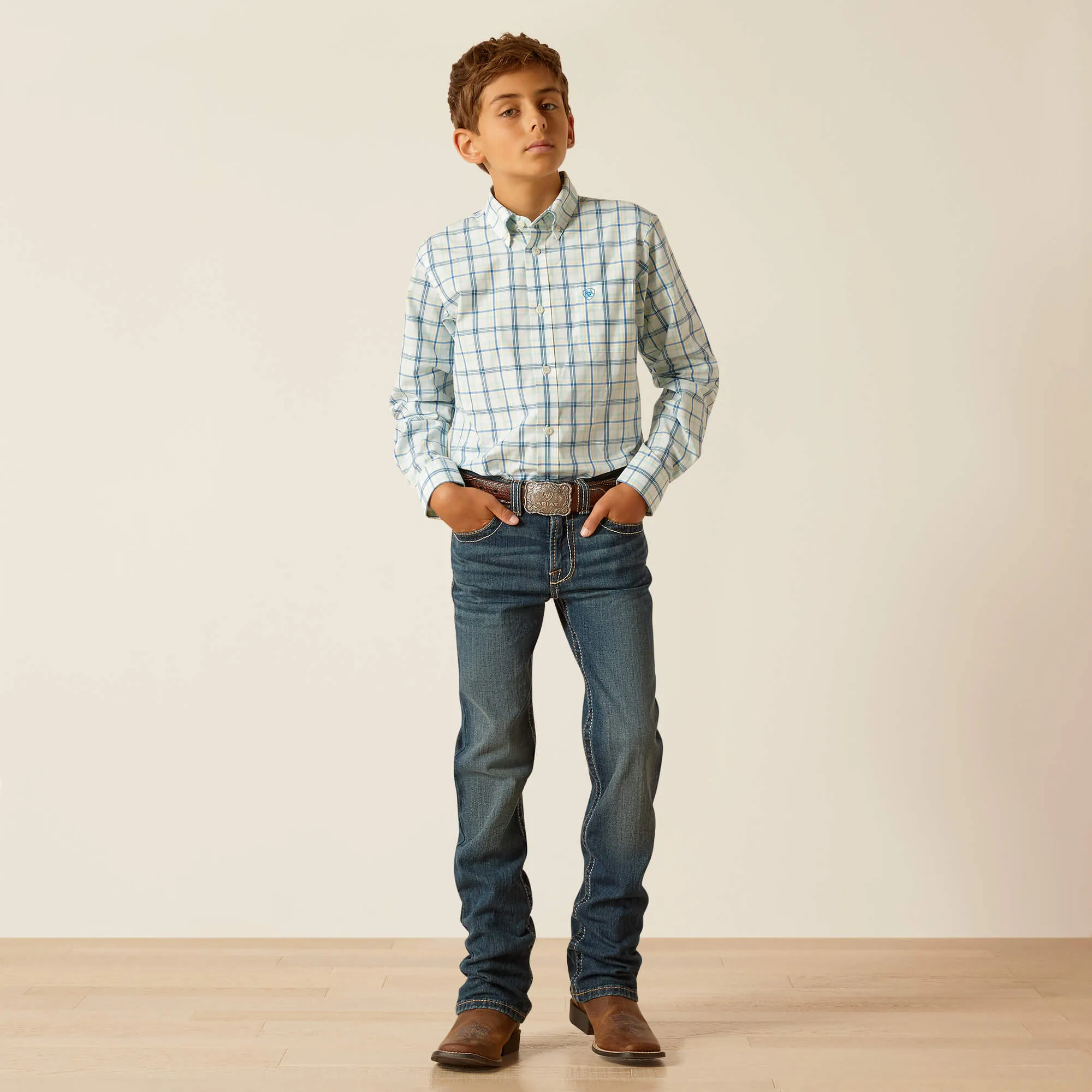 Ariat Boy's B5 Slim Waco Straight Leg Jeans in Durham Wash