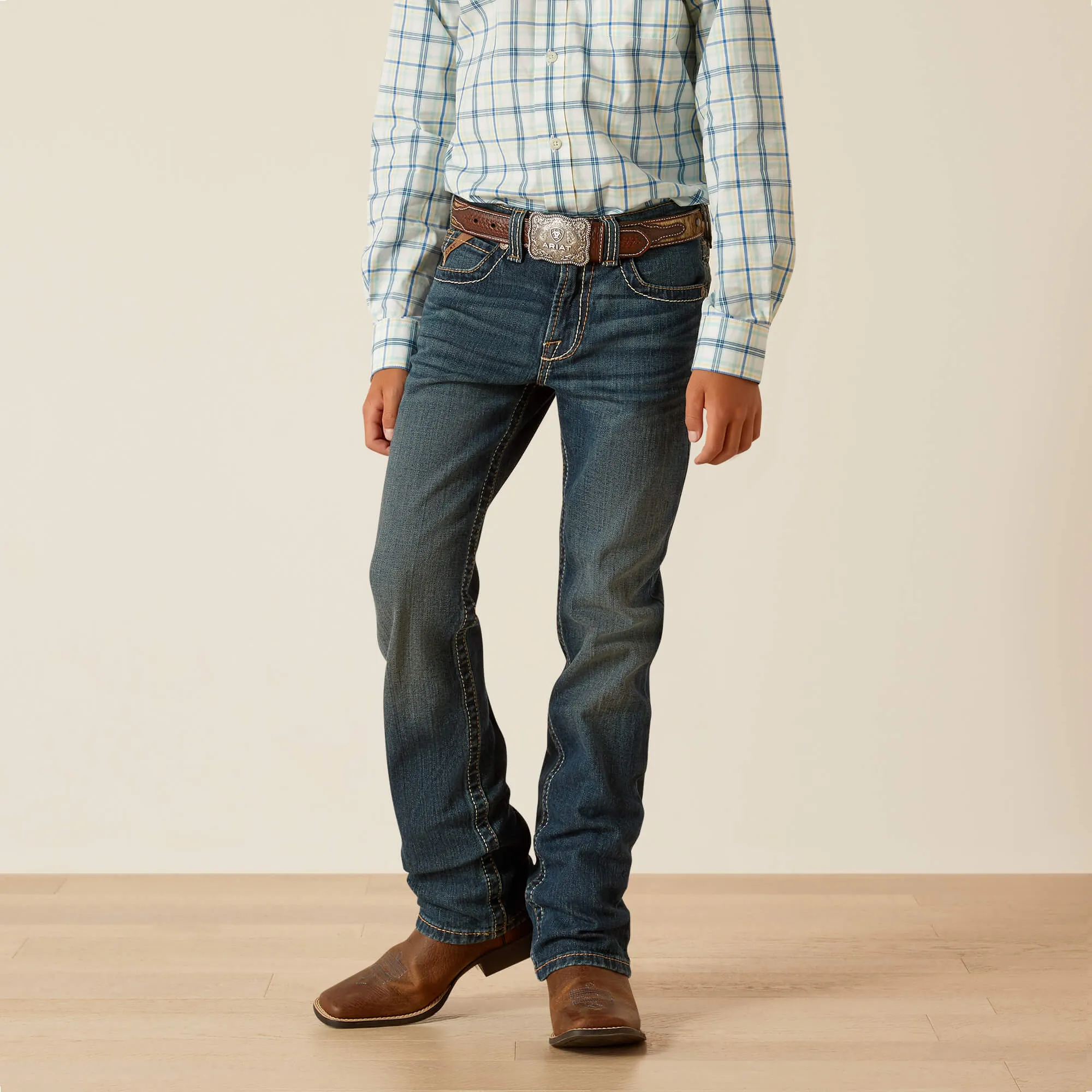 Ariat Boy's B5 Slim Waco Straight Leg Jeans in Durham Wash