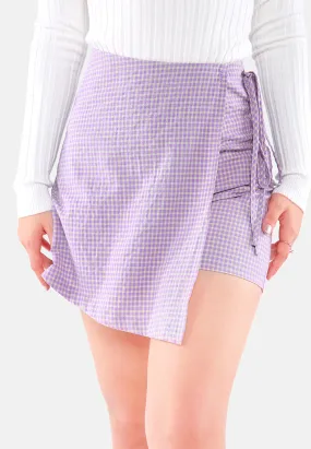 Checkered High Low Skorts