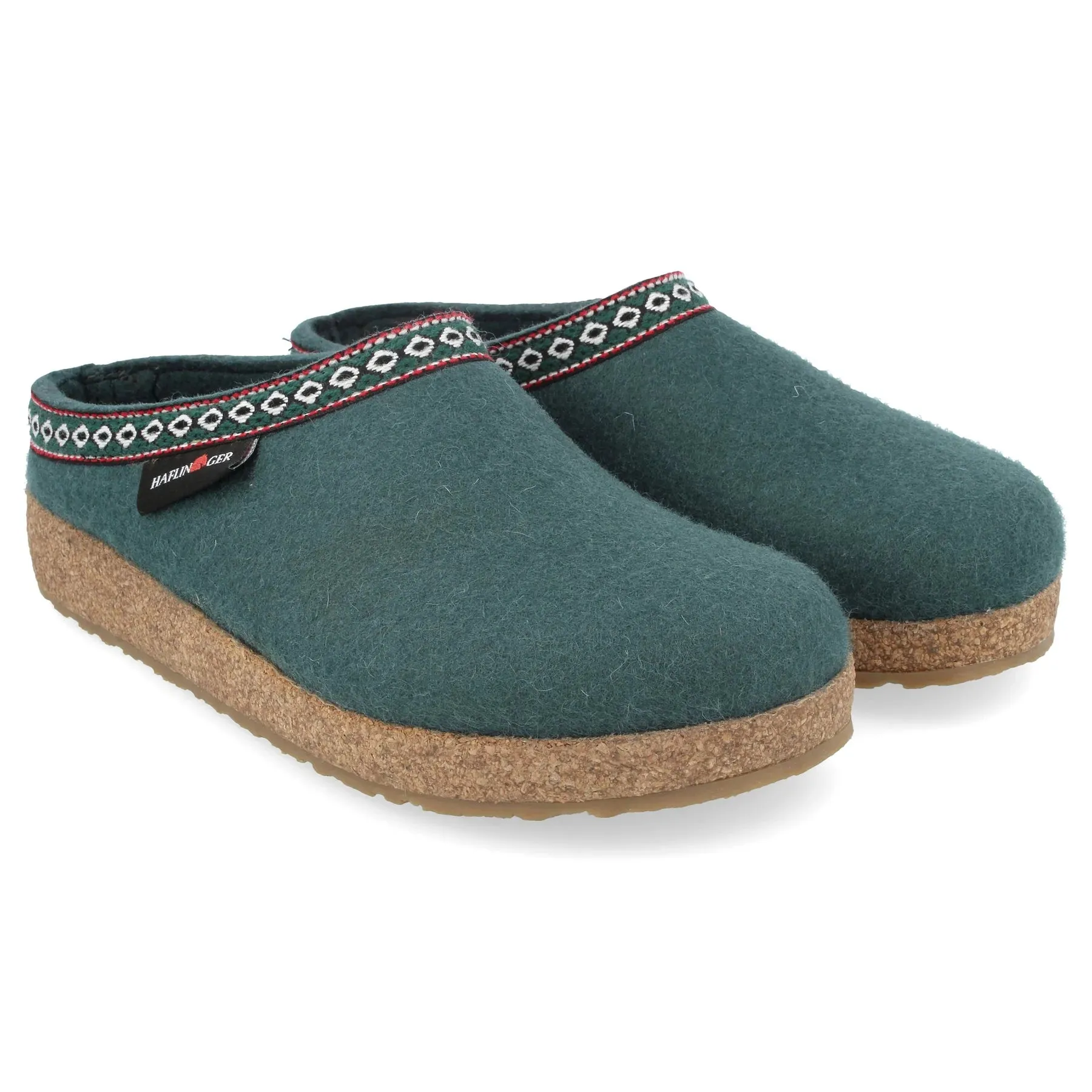 Classic Boiled Wool Clog "Gizzy" in Pine