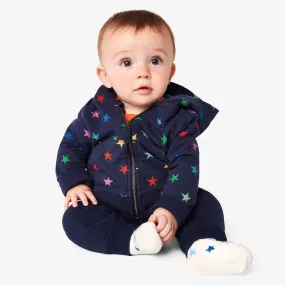 Clearance baby zip hoodie in rainbow stars