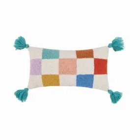 Colorful Checkered Pillow