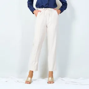 Comfortable elastic waist trousers wholesale