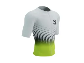 Compressport Men's Tri Postural Aero SS Top - White/Evening Primrose