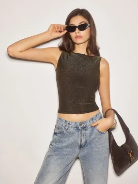 Elegant Purl Crop Tank Top