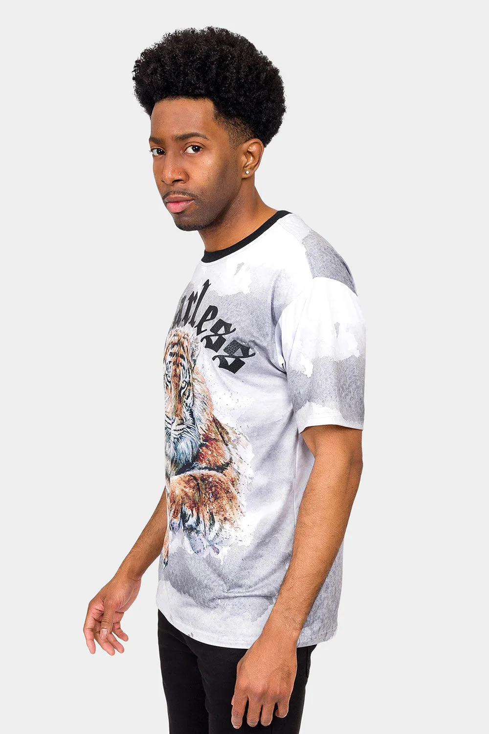 Embossed Fearless Tiger T-Shirt