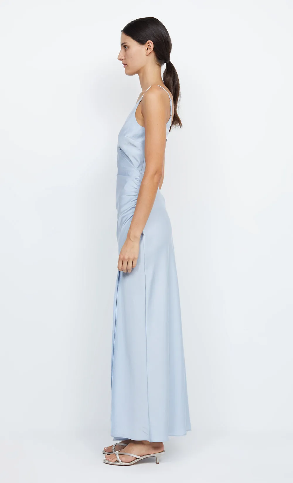 ETERNITY V MAXI DRESS - DUSTY BLUE