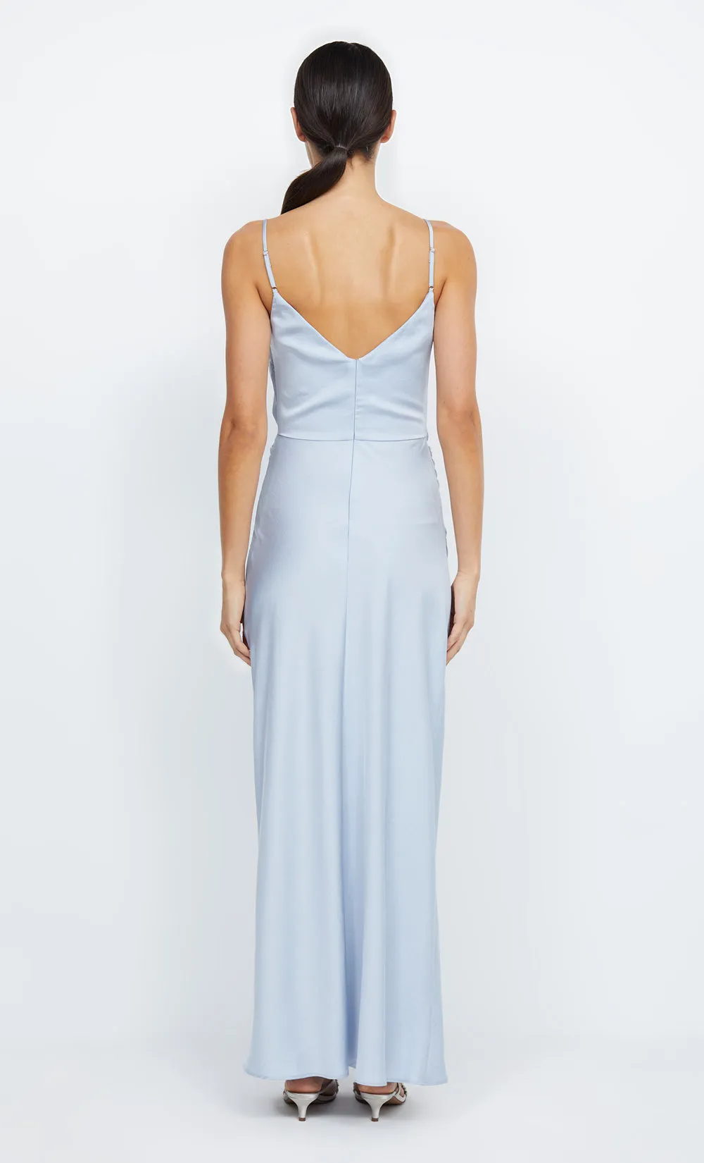 ETERNITY V MAXI DRESS - DUSTY BLUE