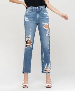 Goodbye - Super High Rise Ankle Straight Jeans