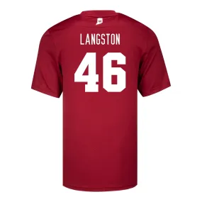 Indiana Hoosiers Adidas #46 Mark Langston Crimson Student Athlete Football Jersey