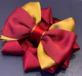 Luxury Bows: Burgundy & Old Gold Layered Bows