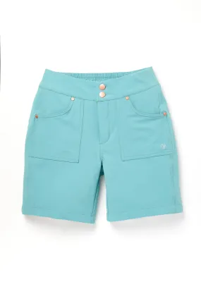 Mid Length Trek Shorts - Mineral Blue