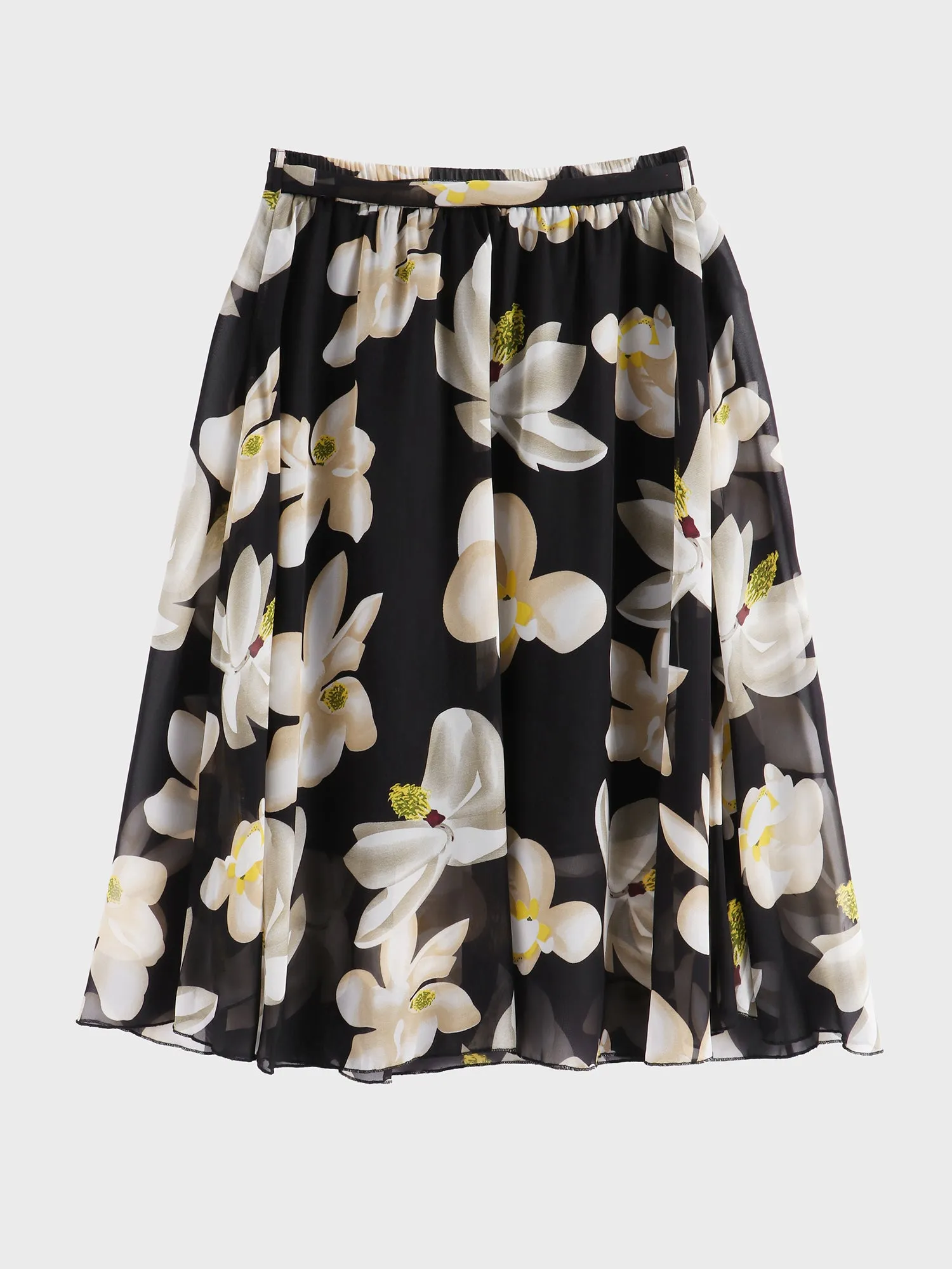 Midsize Floral Tie Ruffle Skirt