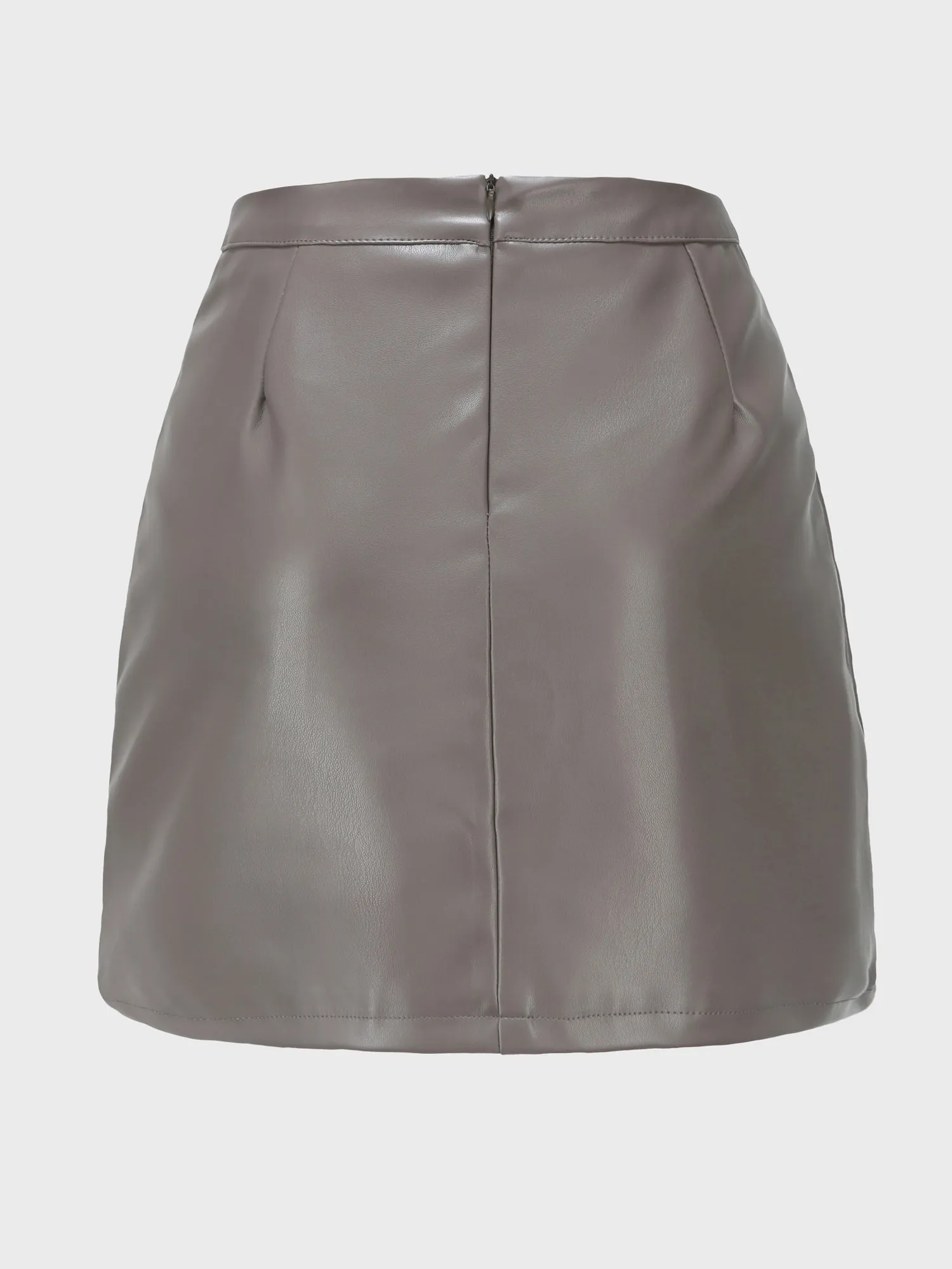 Midsize Simplicity High Waist Leather Skirt