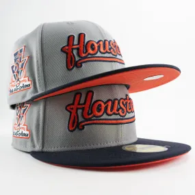 New Era Exclusive Custom Fitted Houston Astros Script 35 Years 1962-1996