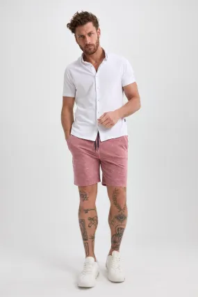 Pink Acid-Washed Shorts