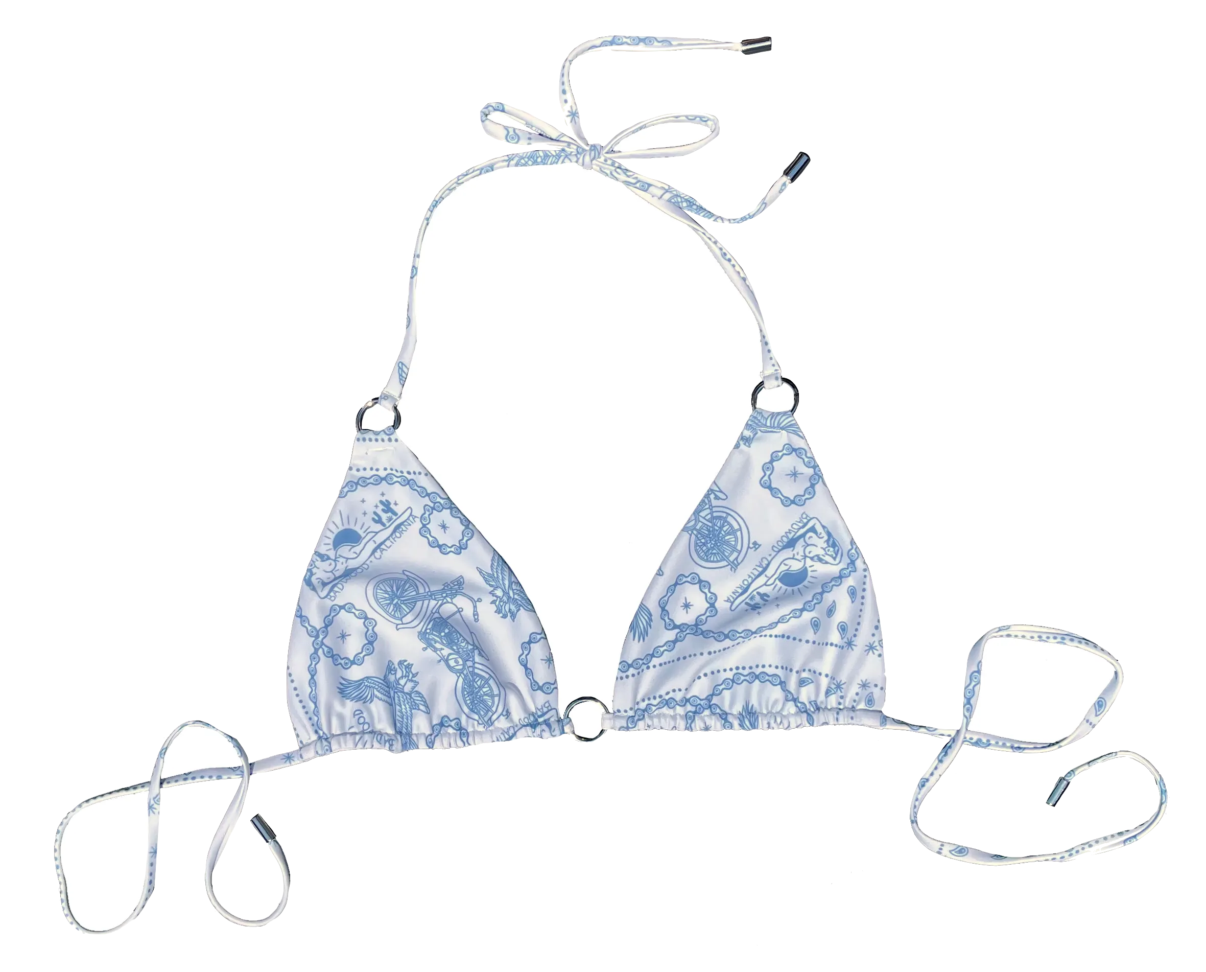 "CALIFORNIA" Bikini Top in SILVERSTRAND - 50% OFF